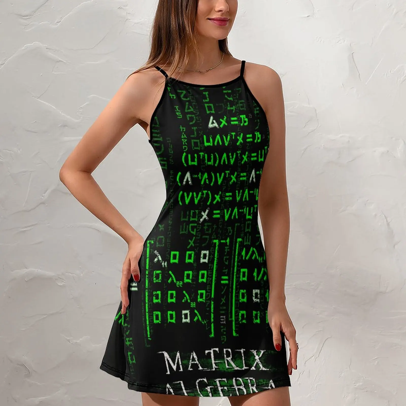 Exotic Matrix Algebra Essential For Sale  Women's Sling Dress Joke  Vacations Woman's Clothing Suspender Dress Funny Graphic