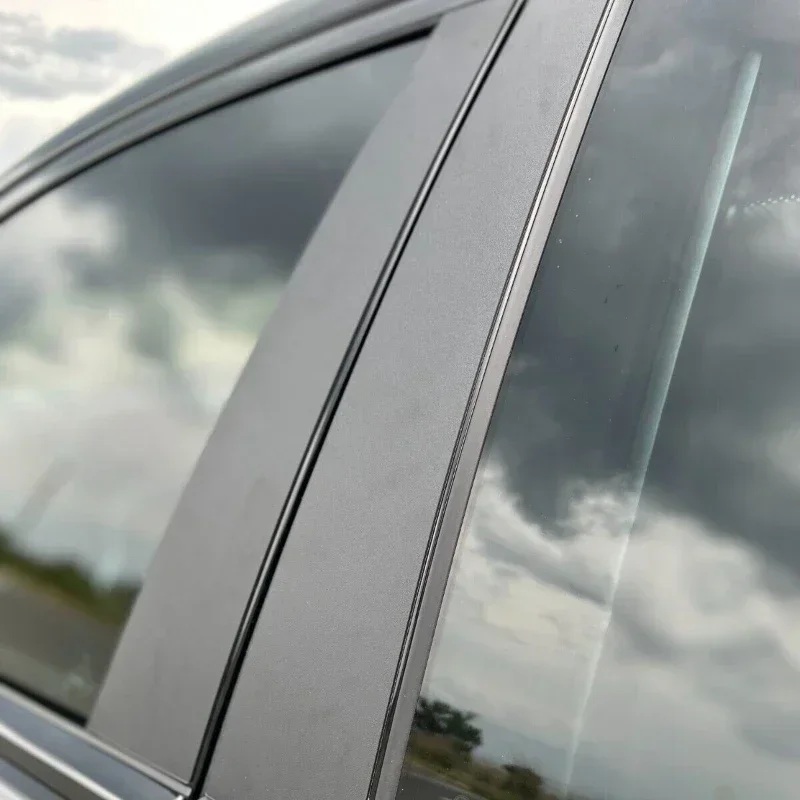 6Pcs/set Matte Black Car Door Window Column BC Pillar Post Trim Stickers for Skoda Superb B6 (3T) 2009 2010 2011 2012 2013 -2015