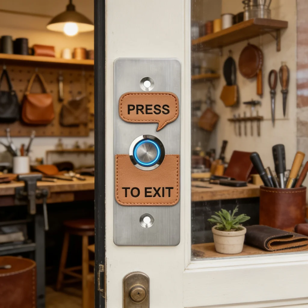Backlit Access Control Exit Button Push Switch - Door Release for Electronic Gate Lock Systems