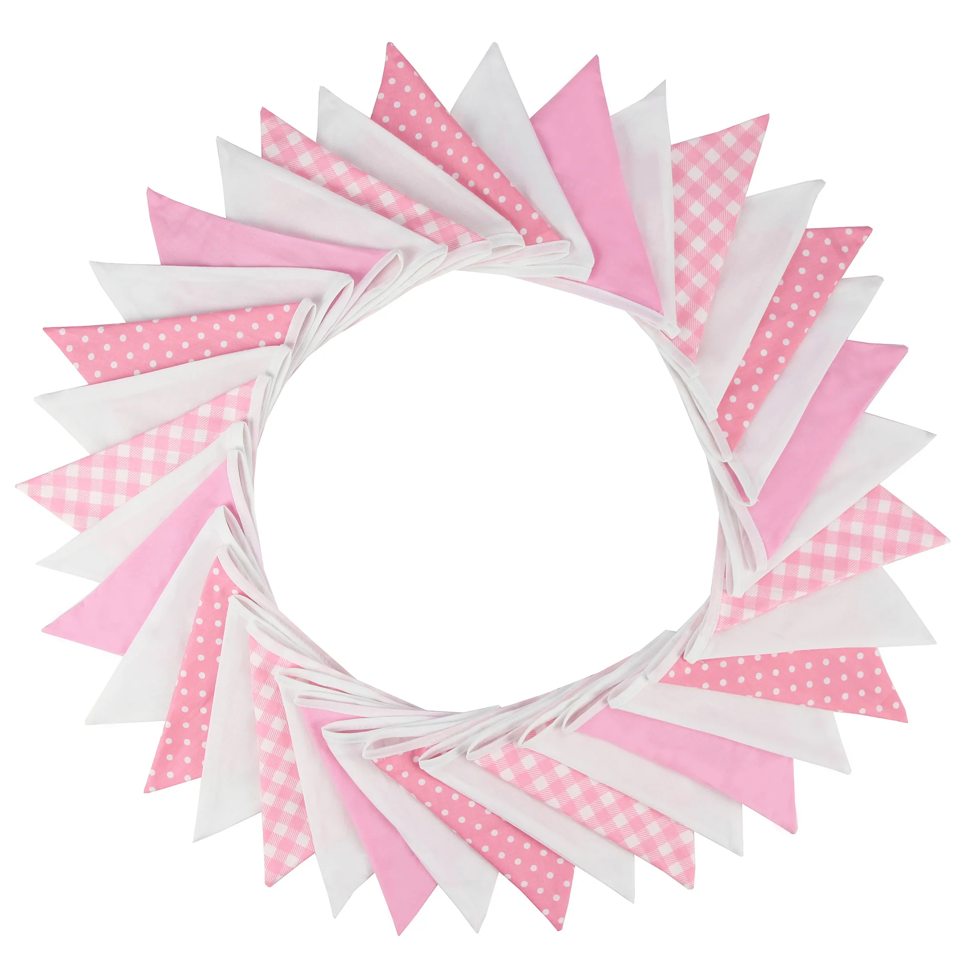 Neue 10 mt 36 fahnen Weiß Baumwolle Spitze Stoff Bunting Flags Hochzeit Party Dekoration Banner Hause Braut Dusche Bunting Garland – Detail 26