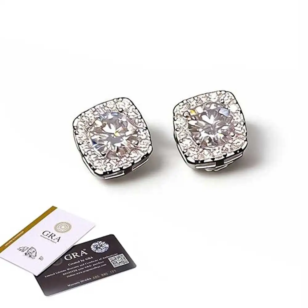 

Серьги ESKEEM с квадратными муассанитами 5/6.5/7.5/8 мм, закрепленные на крапанах, из серебра 925 пробы, изысканные ювелирные изделия, свадебный подарок, с сертификатом GRA
