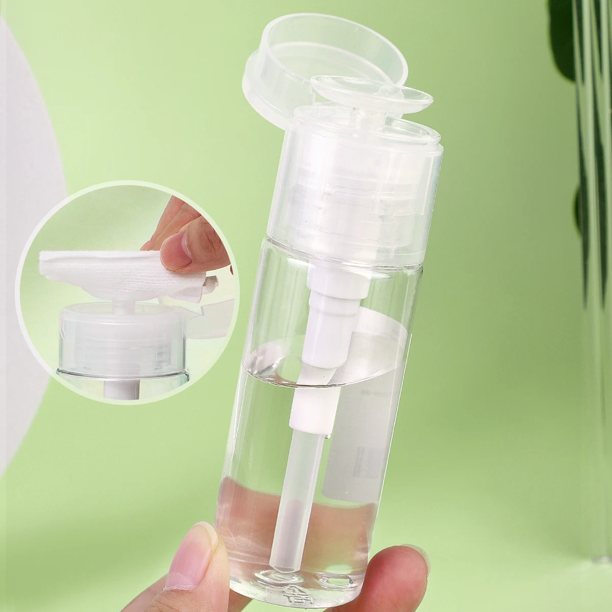 Botella de spray recargable de plástico de 60ml, utilizada para agua de maquillaje, líquido de esencia y desmaquillador, y botellas separadas para viajes