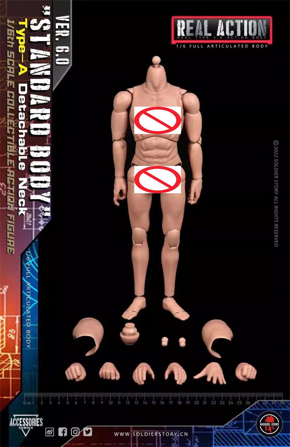 1/6 Soliderstory SSA-001 SSA-002 SSA-003 Man Flexible Moveable Body Doll Figure Hand Foot Toys Model For 12" Doll Figure