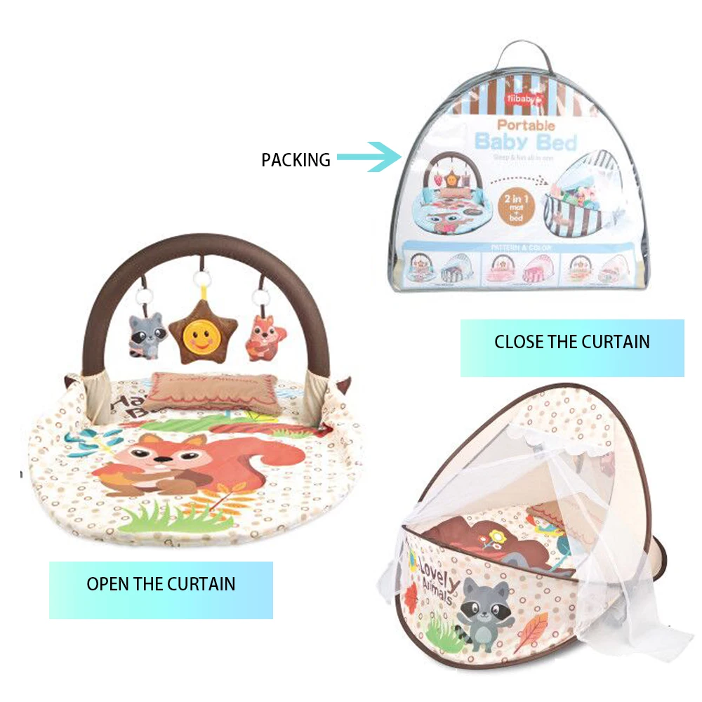 Hot selling product Baby Product babies bed Baby Cradle 2 In 1 Pop Up Cradle and Music