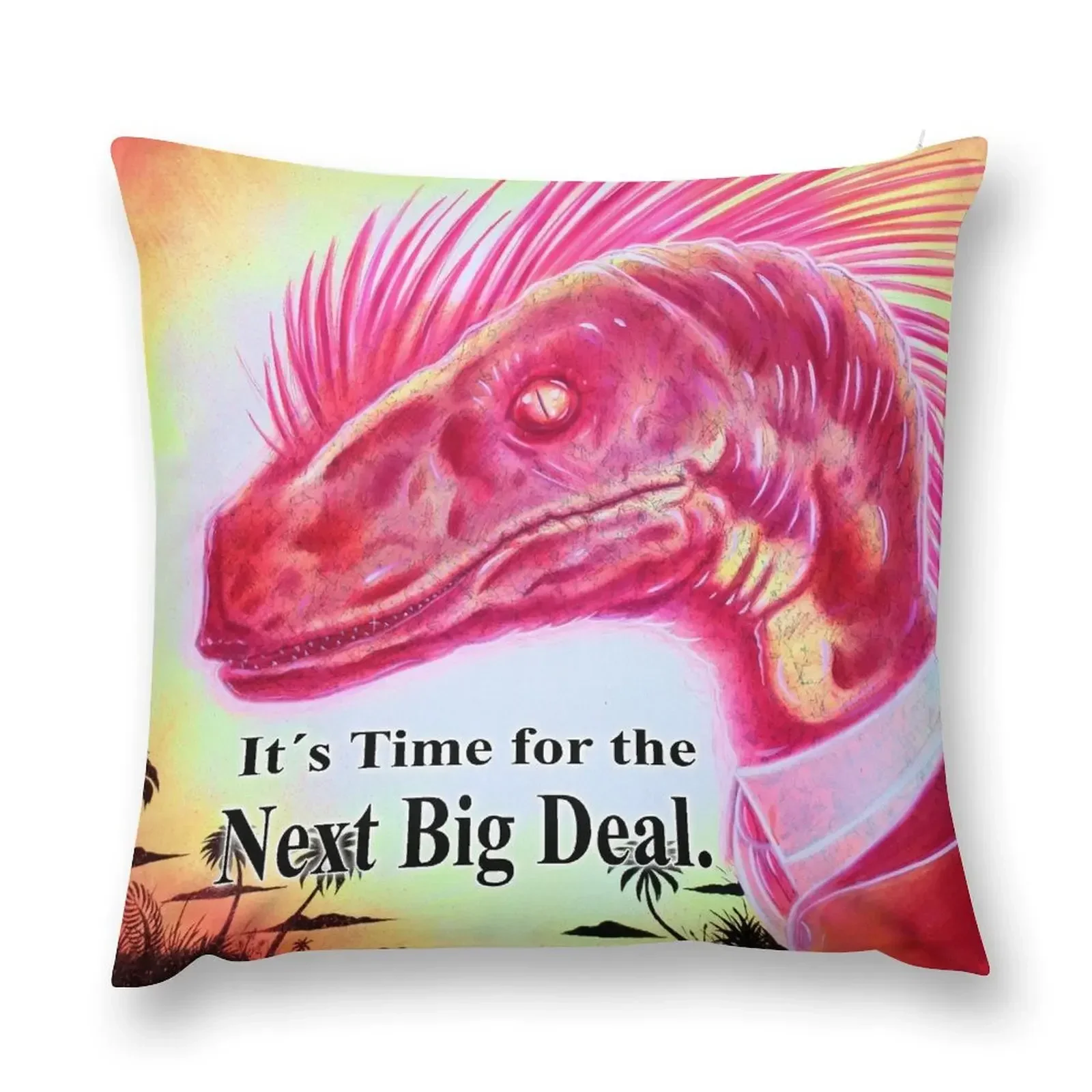 Retro Wave Raptor - Big Deal Throw Pillow Decorative pillow case Cushions Cover pillow