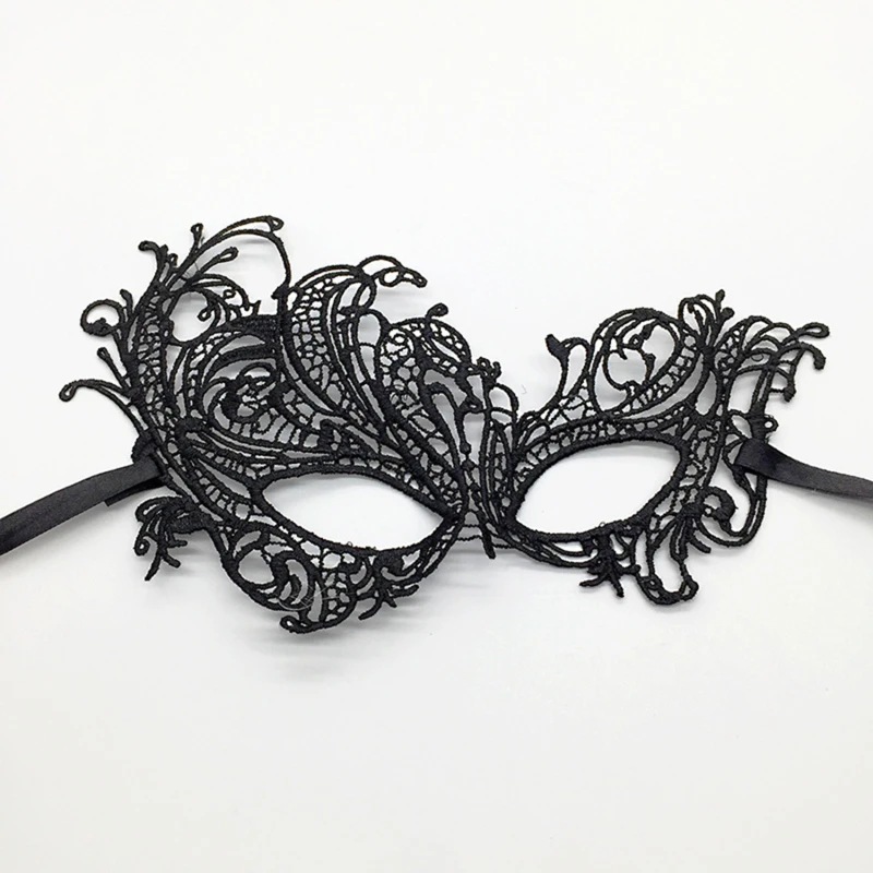 Black Queen Lace Mask Embroidery Appliques Party Carnival Mask Woman Accessories Wedding Mask Halloween Masquerade Mask image 5