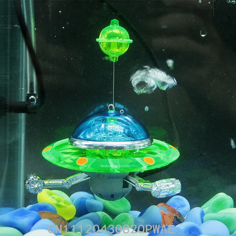 

Suspended UFO Aquarium Statue World of Tanks Decorative Fish Tank Ornaments Background Float Aquarium decoration Landscape Tools