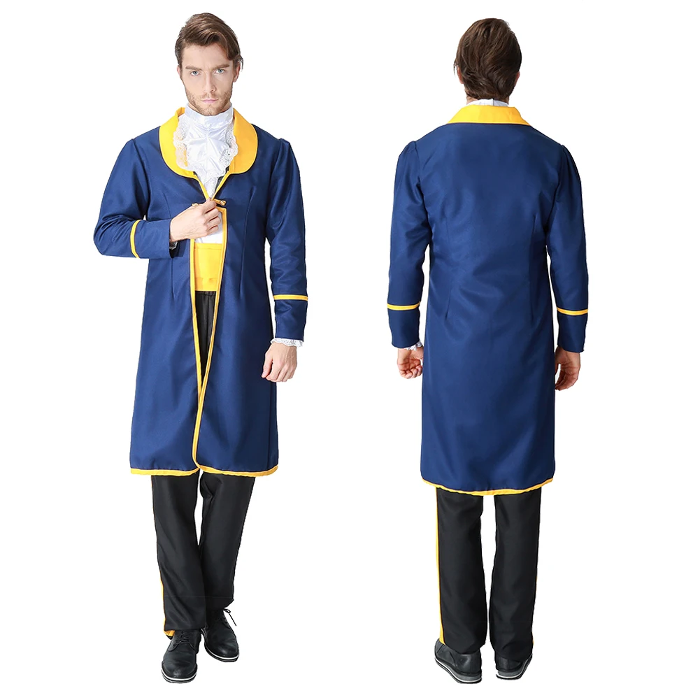 Prince Cosplay Cartoon Anime Beast Cosplay Adam Fantasia Costume Uniform Coat Disguise For Men Adult Halloween Carnival Suit