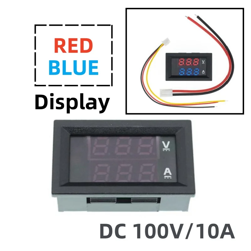 SAMIROB 1~20PCS Dual Display Voltmeter Ammeter DSN VC288 LED Module 100V 10A Digital Current Voltage Meter Electronics DIY Tool
