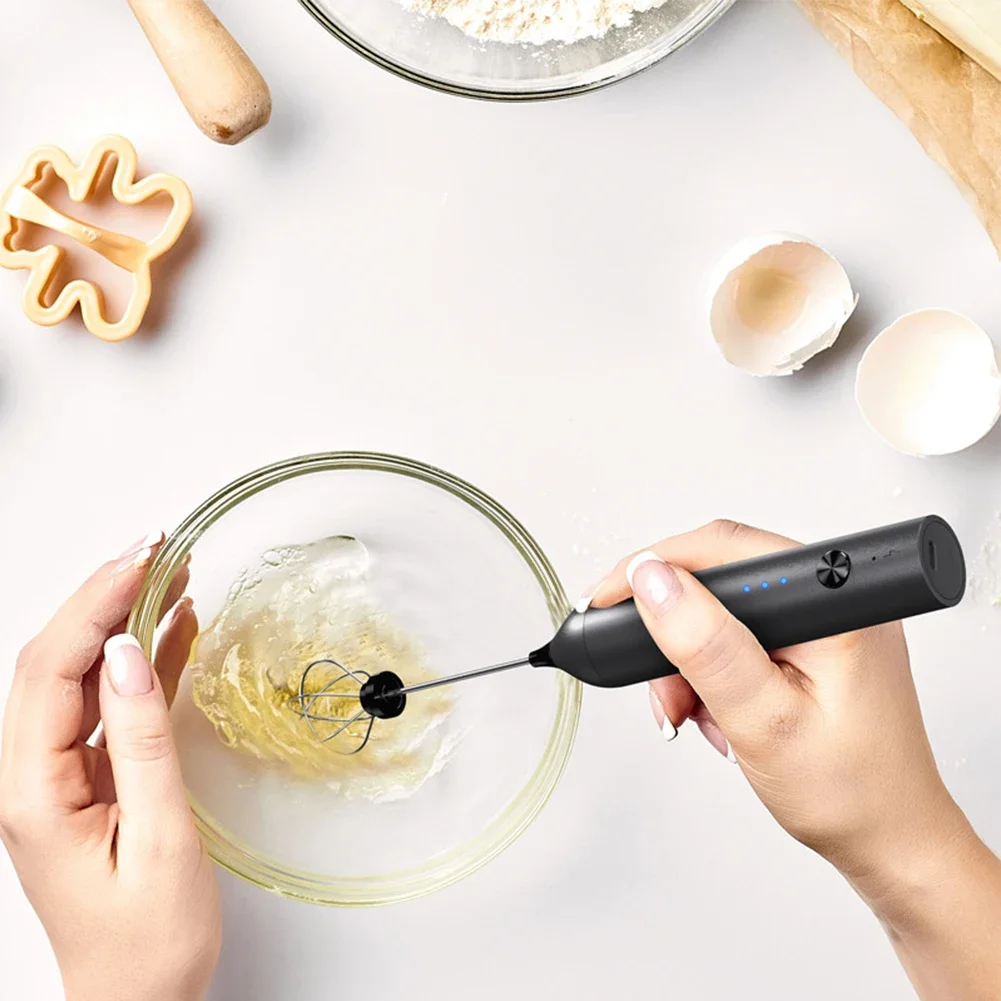 Stainless Steel Rechargeable Milk Frother Set with Base Storage and Fast Clean Up Process for Daily Convenience