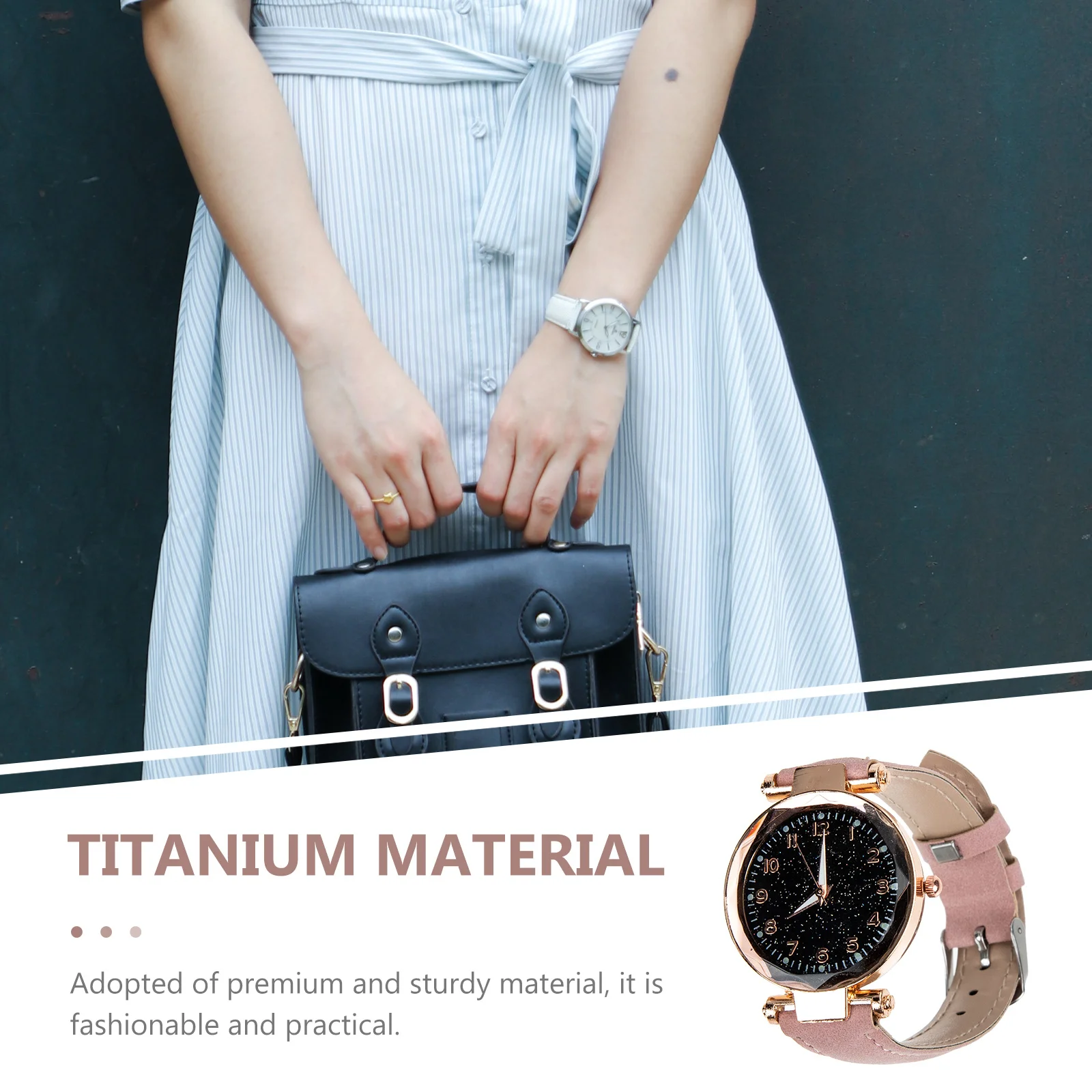 Quartz Wrist Watch Durable Comfortable Strap Exquisite Ladies Watch Fashionable Female Accessory Suitable Daily Office Party