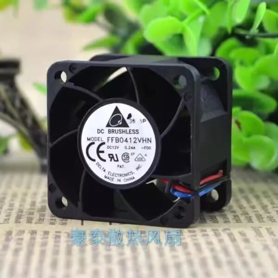 For Delta FFB0412VHN-F00 4028 DC12V 0.24A 4CM 3-Wire Server Cooling Fan