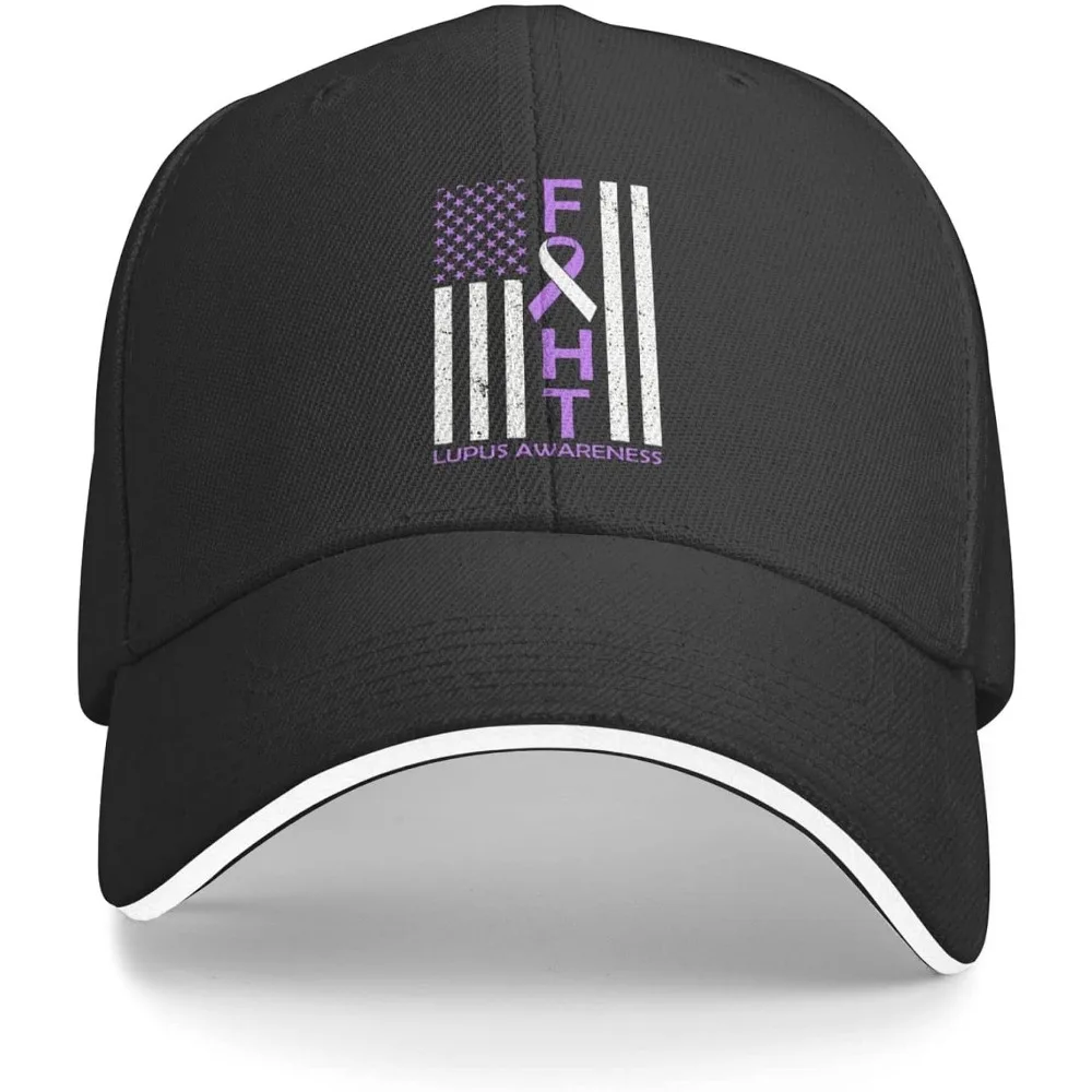 Lupus Awareness Hats for Men Women Adjustable Dad Fishing Hat Trucker Baseball Cap for Running  Activities Casual Sports