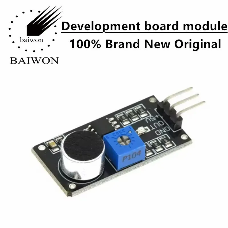 Sound Sensor Module 3 Pin Voice Sound Detection Sensor Amplifier LM393 Electret Microphone DIY Kit