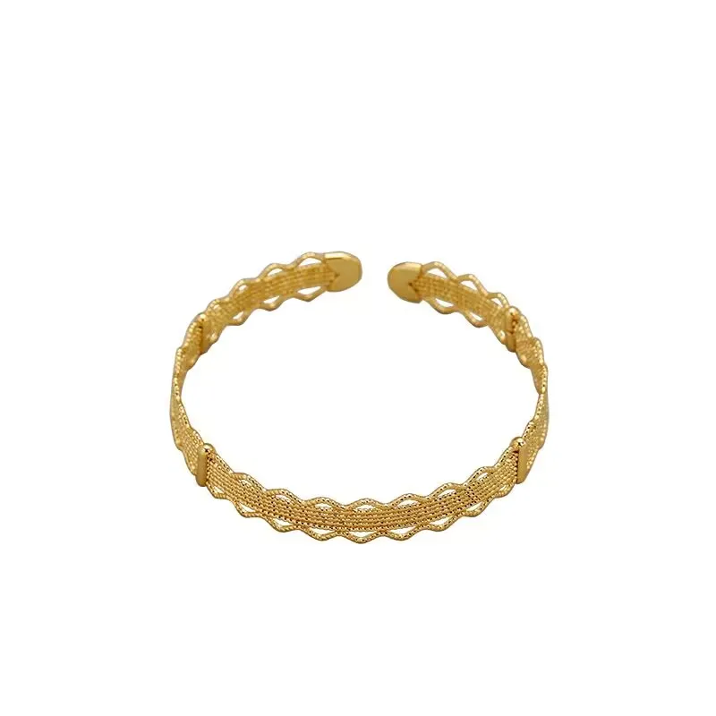 New Dubai 18K Gold Plated Bracelet for Women's Romantic Wedding Party Anniversary Jewelry Gift YY10524