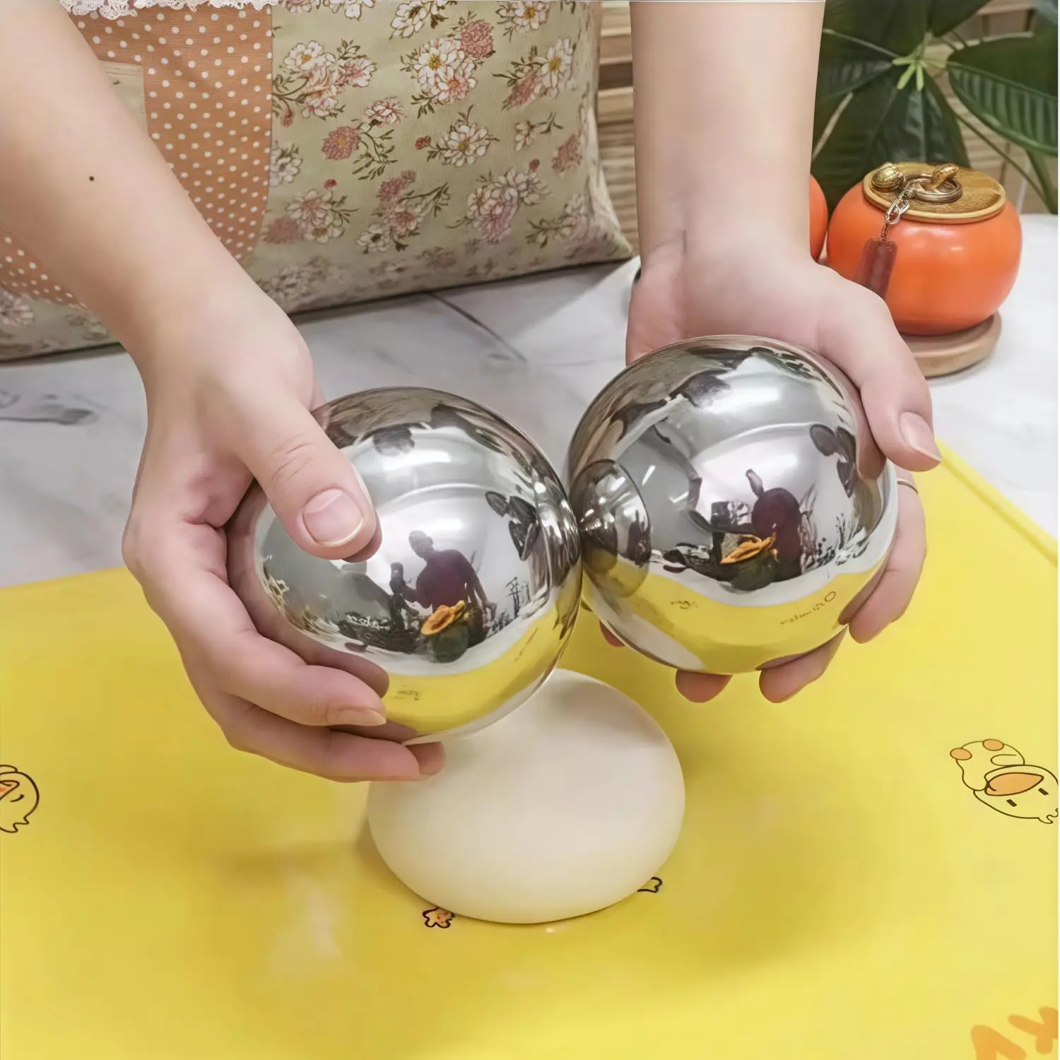 1pcs Stainless Steel Rolling Dough Ball M/S Size Dumpling Skin Special Rolling Pin Easy To Clean For Baking Pizza Pastry Tools