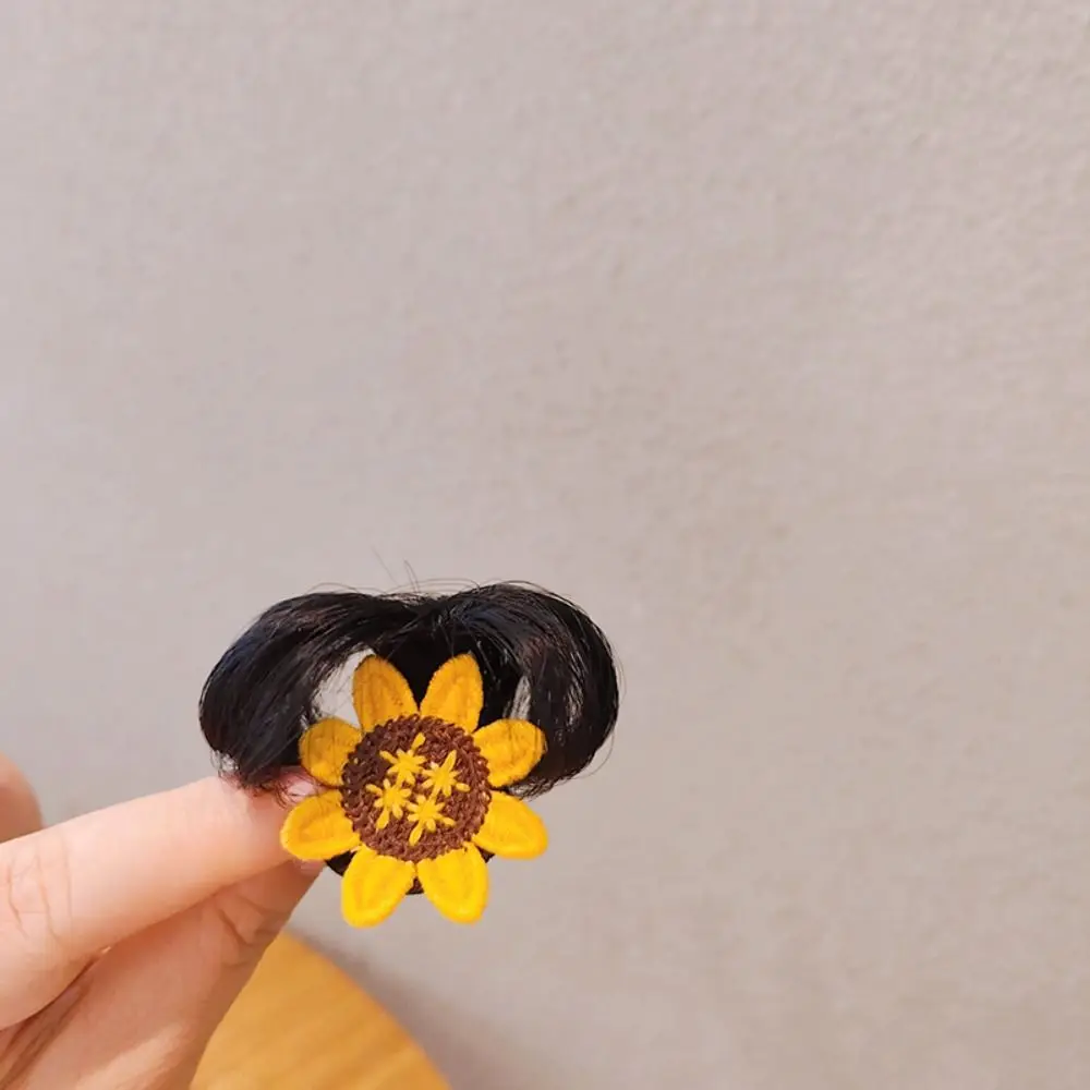 Baby Girl Hair Clip with Wig Bow Tie Head Decor Cute Kawaii Children Hair Wig Clip Hair Clip Wig Headgear for 0-36 Months Kids