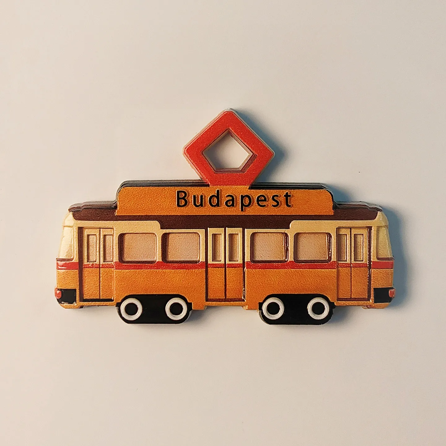Budapest tram tourist souvenir three-dimensional feature decoration sticker refrigerator magnet resin material