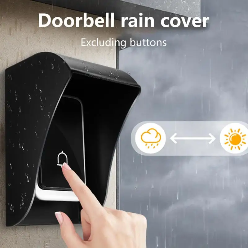 Nuevo 1/2/3 Uds cubierta protectora impermeable funda impermeable Protector de lluvia de plástico cubierta de timbre inalámbrico para exteriores