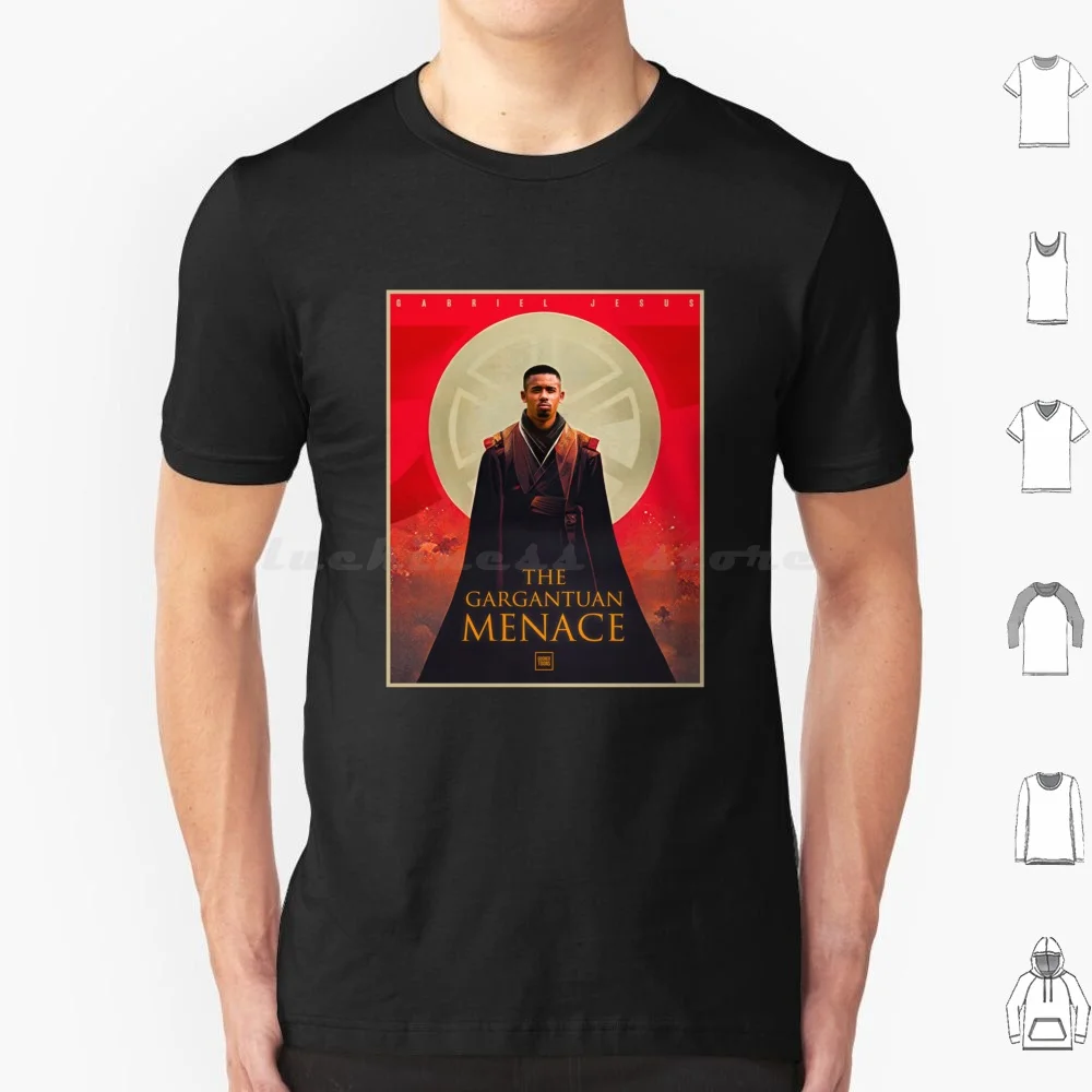 Gabi Jesus –? Camiseta The Menace Tamanho Grande 100% Algodão Goonertoons Futebol Londres Coyg Gunners Futebol Aubameyang Inglaterra