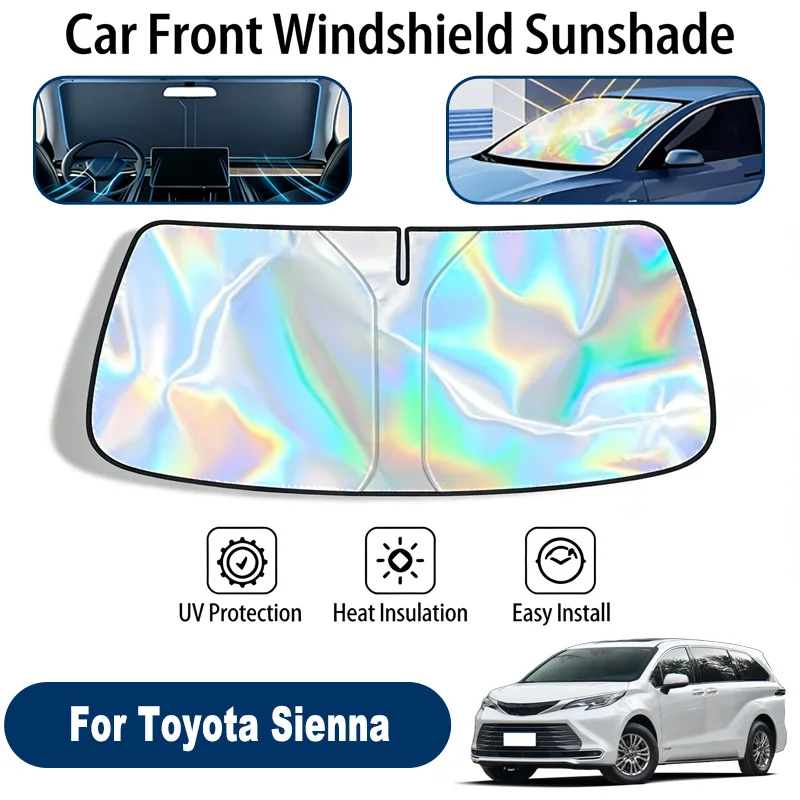 

Windshield Sun Shade For Toyota Sienna Foldable UV Reflective Front Window Sun Protection Cover Accessories