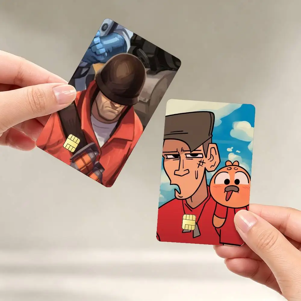 TF2 Soldier Sticker Film Tape Skin for Credit Card Debit Card Waterproof Stickers