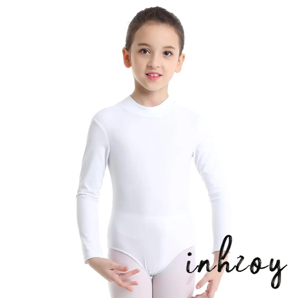 

2Pcs Kids Girls Gymnastics Dance Bodysuit Long Sleeves Mock Neck Slim Fit Leotard with Shorts Lyrical Ballet Outfit Dancewear