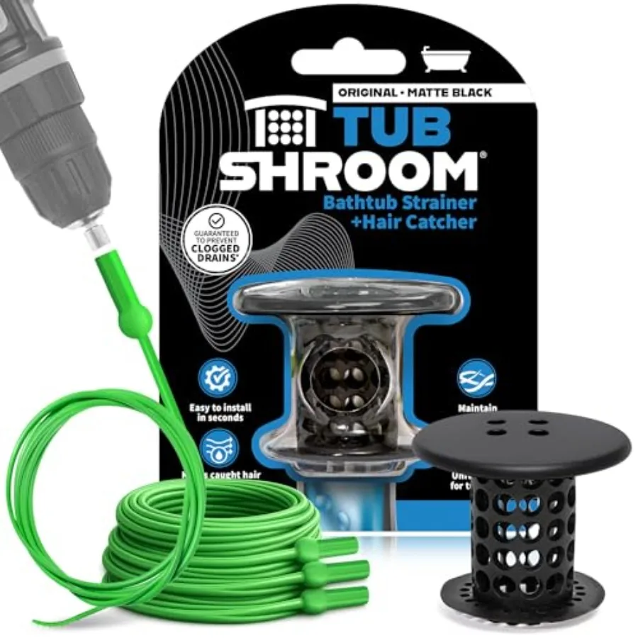 

Bathtub Drain Hair Catcher in-Drain Tub Strainer and Clog Prevention Protector, Fits Standard 1.4" 1.75" Tub Drains, Easy Clean