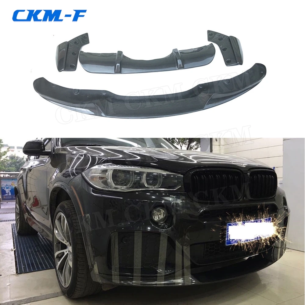 

For X5 Carbon Fiber Front Rear Lip Diffuser Splitters Spoiler For BMW X5 F15 M-Tech M Sport 2014-2018 FRP Bumper Decoration