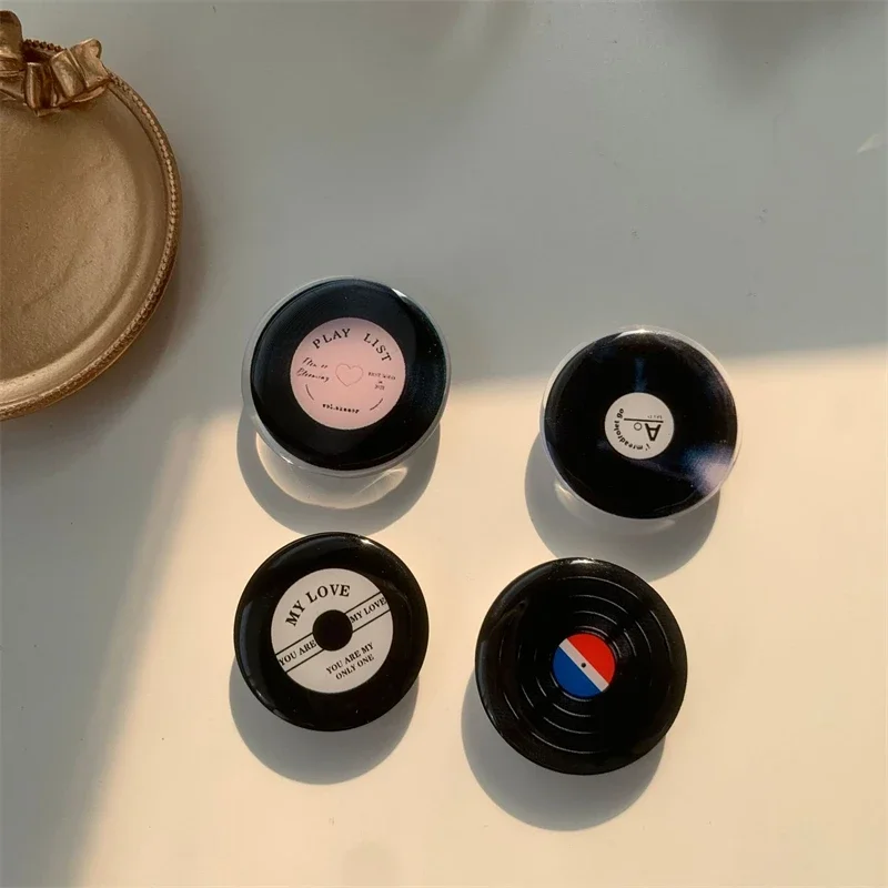 

Korean Cute Cartoon CD Disc Griptok Bracket for IPhone 17 Pro Samsung Universal Phone Accessories Phone Holder Grip Tok Stand