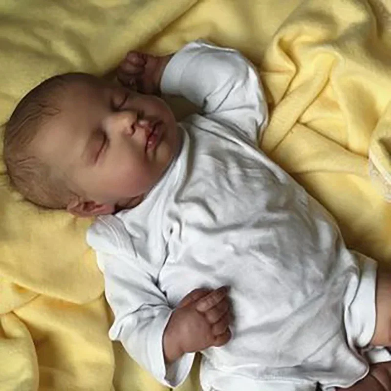 50CM LouLou  Lifelike Real Soft Touch High Quality Collectible Art Reborn Doll with Hand-Drawing Hair