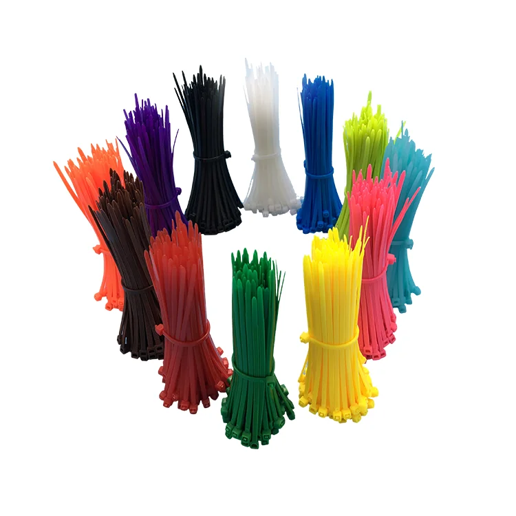 100PCS 3 X 100//150/200mm 4x150/200 multicolour Milk Cable Wire Zip Ties Self Locking Nylon Cable Tie