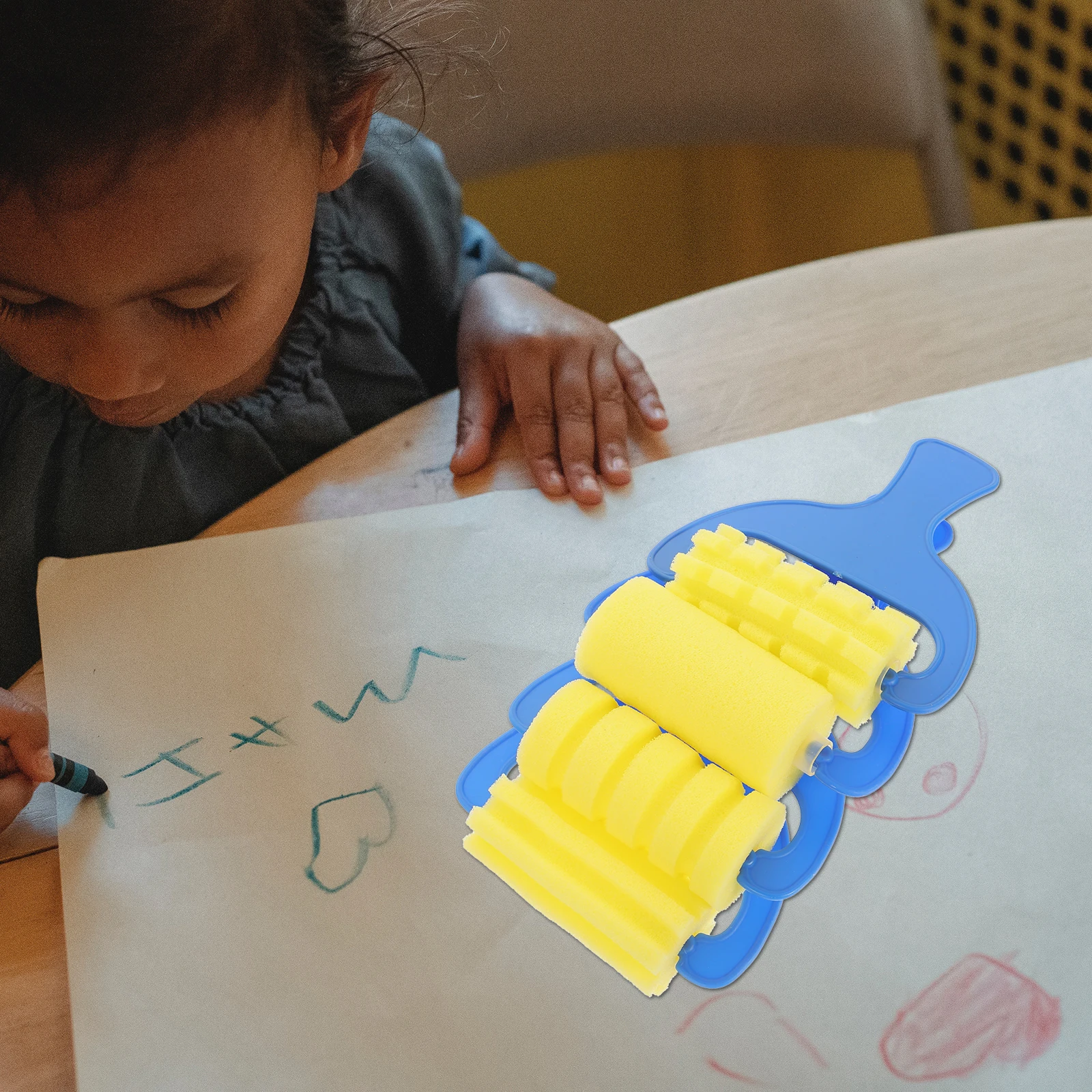 

12 Pcs Kids Art Graffiti Sponge Brush Paint Brushes Plastic Sponges for Painting Roller