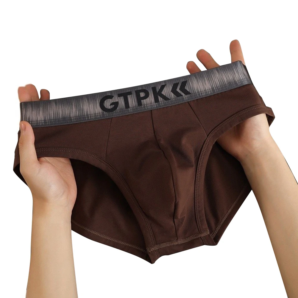 Men Cotton Soft Briefs Underwear High Elastic U Convex Pouch Panties Sexy Breathable Underwears Mens Elastic Underpants
