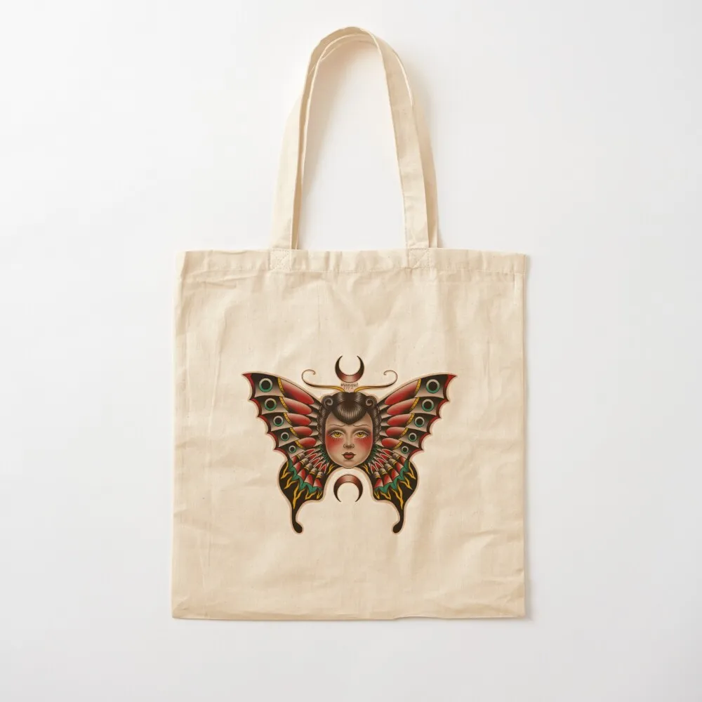 

American traditional butterfly lady! Tote Bag bag luxury women tote bag canvas Canvas Canvas Tote