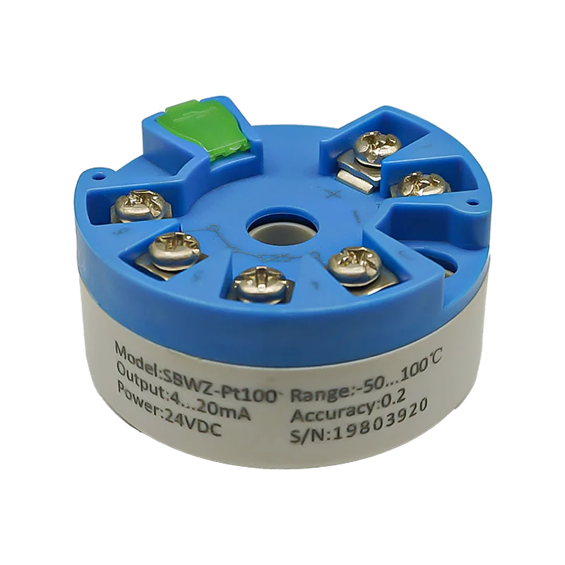 Pt100 Thermal Resistance Sensor Integrated Sbwz Temperature Transmitter 4-20ma Analog Signal Conversion Module