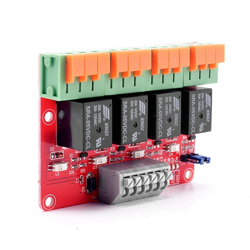 4 ช่อง 20A รีเลย์โมดูลควบคุมสูง/ต่ําระดับ 8Ch Controller สําหรับ UNO MEGA2560 R3 Raspberry Pi B + Power