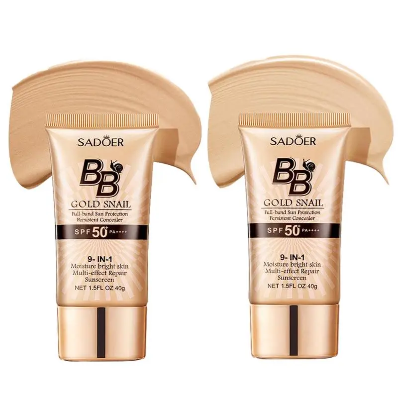 SPF50+ PA++++ Gold Snail Sunscreen BB Cream Waterproof Sunblock Foundation Concealer Isolation Moisturizing BB Cream Makeup