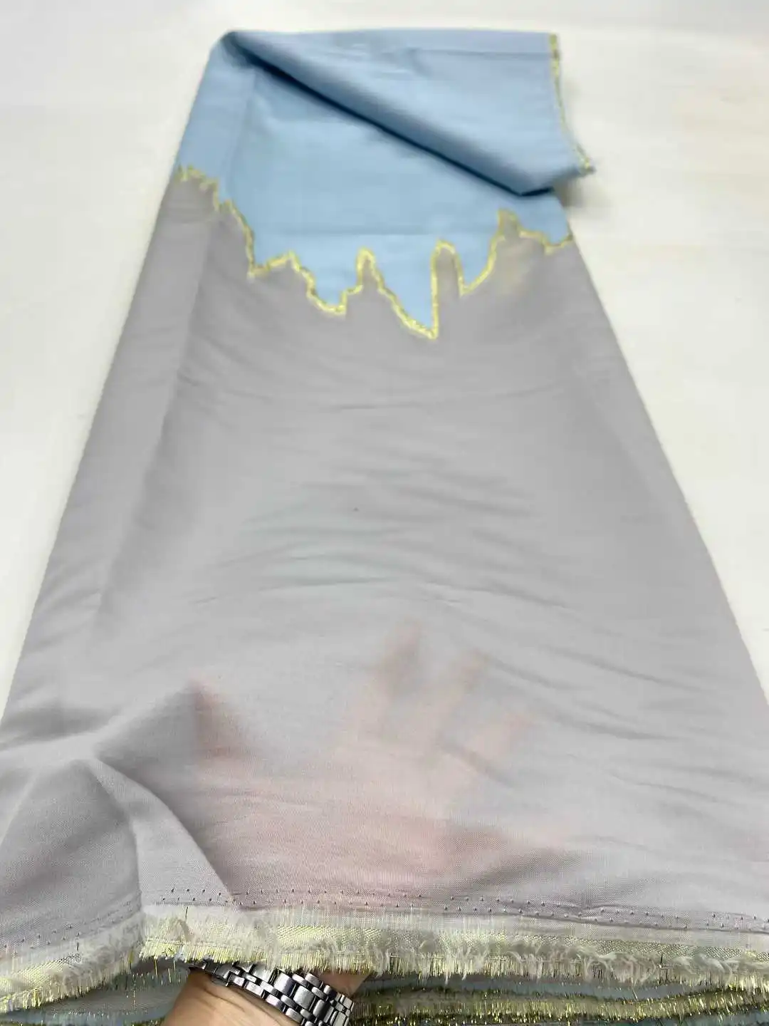 2025 فاخر جودة عالية الأفريقي الأورجانزا الديباج أقمشة الدانتيل 5 ياردة الفرنسية تولParty ثوب فستان النيجيري الجاكار الدانتيل الخياطة #4