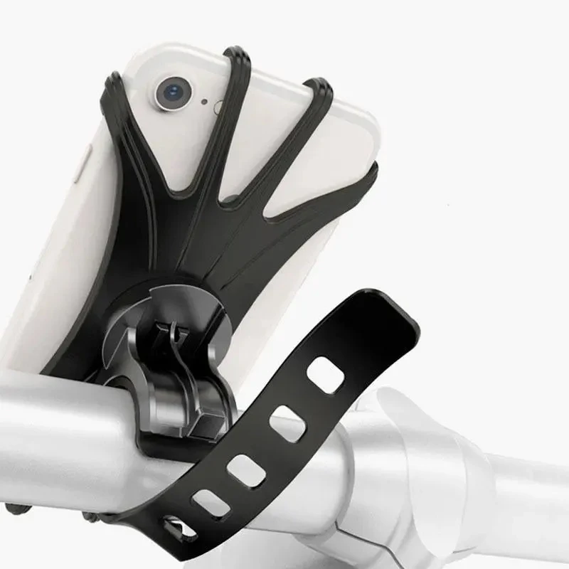 AliExpress NONE 360° Rotatable Silicone Phone Holder Shockproof Handlebar Bracket For Bike Motorcycle Scooter Fits 4.92-6.49 Inch Smartphones