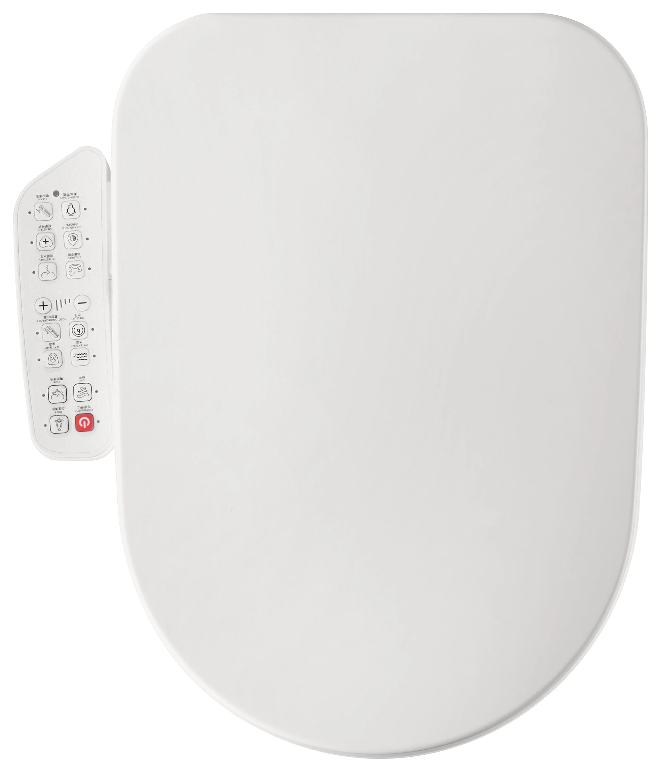 Watermark SAA Certified Heated Smart Bidet Toilet Seat Cover With Side Control Panel Remote Control PP Material 1 Year Warranty