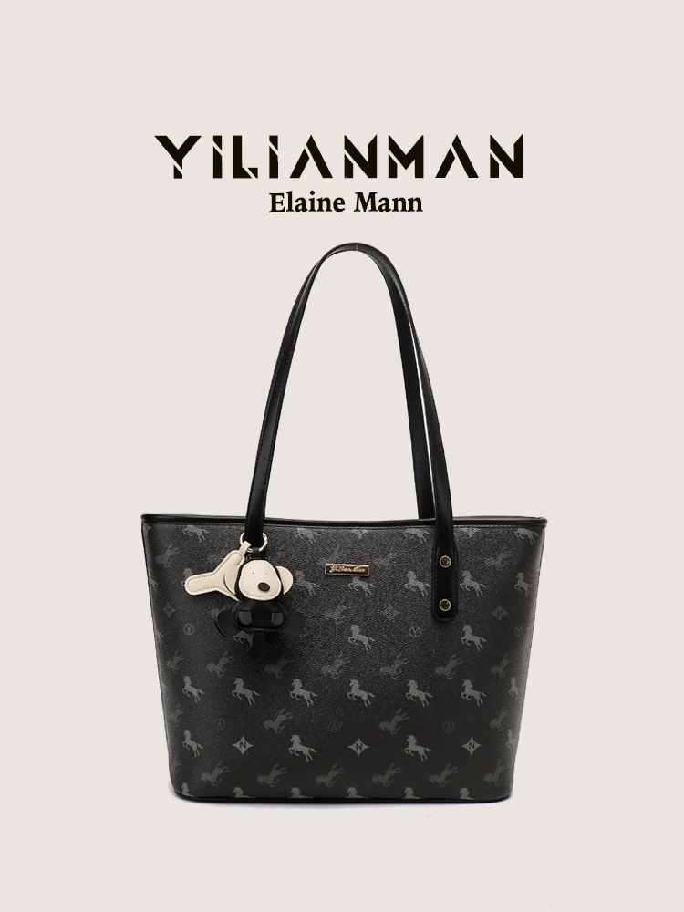 Elegant Commuter Women's Tote Bag Large Capacity Single Shoulder Bag for Class And Work Original Design Fashionable Print