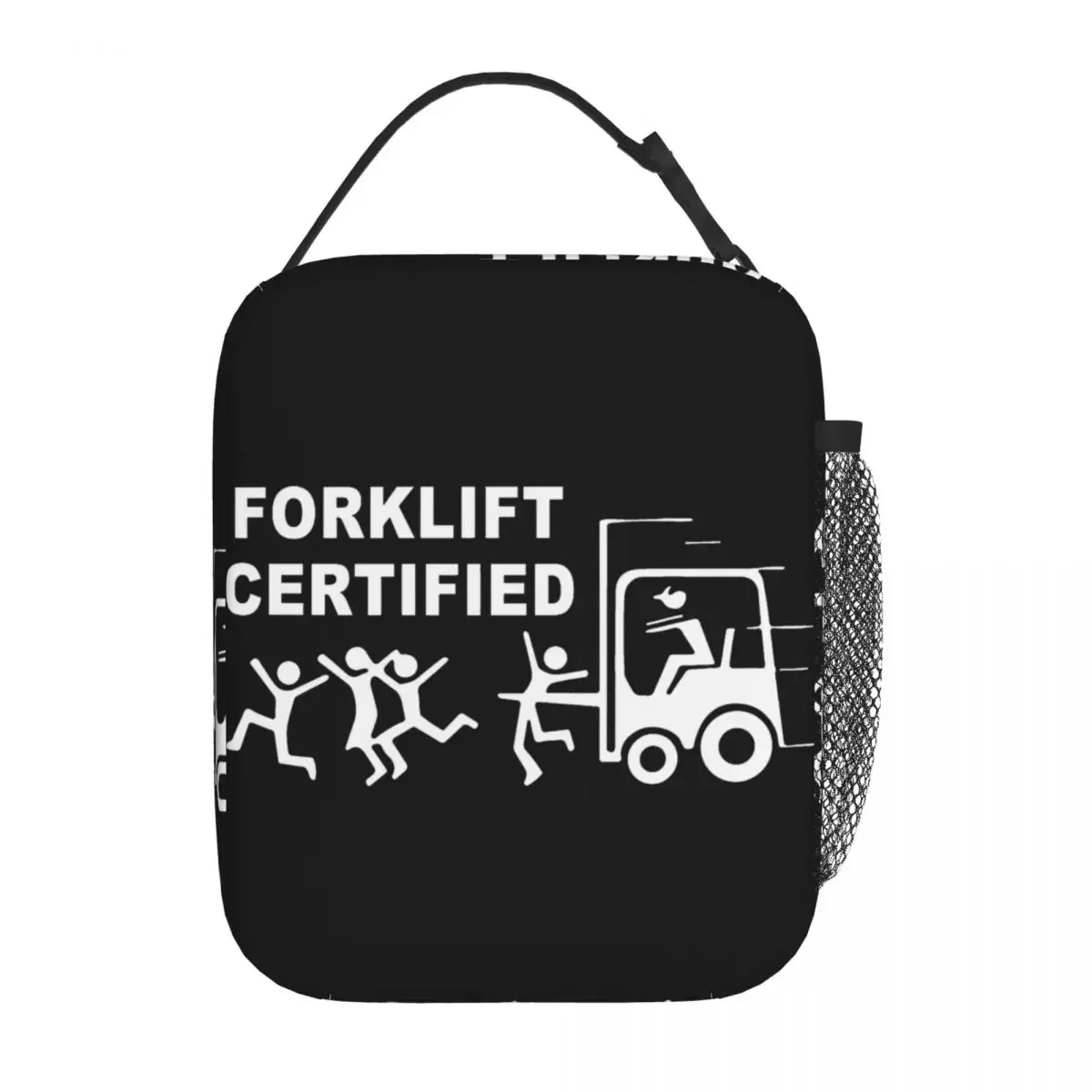 Insulated Lunch Box Funny Forklift Certified Retro Forklift Driver Food Box Ins Style Thermal Cooler Lunch Box For School