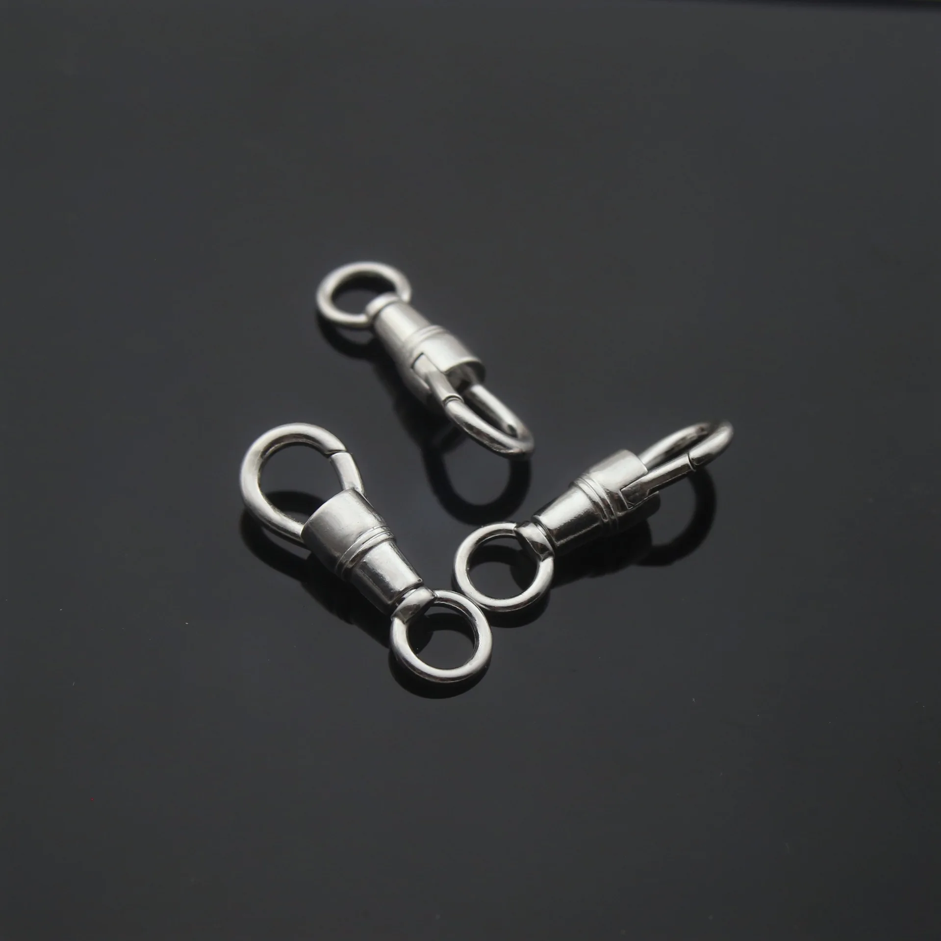2 pcs 25mm Stainless Steel  Thai Amulet Eagle Beak Pendant Necklace Universal Rotating  Drop Spring Clasp Jewelry Link Clasp