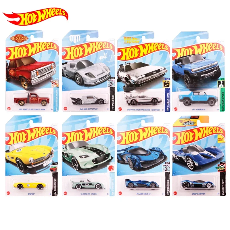 Hot Wheels Car 2024 C Case 1/64 Diecast Toys for Boys BMW Back To The Future Time Machine Batman Jeep Mazda Custom Camaro Gift