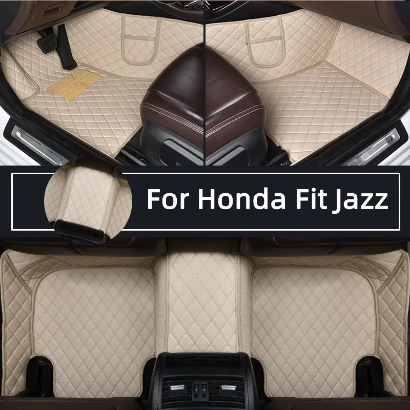 

Car Floor Mats For Honda Fit Jazz 2021 Custom Auto Foot Pads Automobile Carpet Cover interior accessories