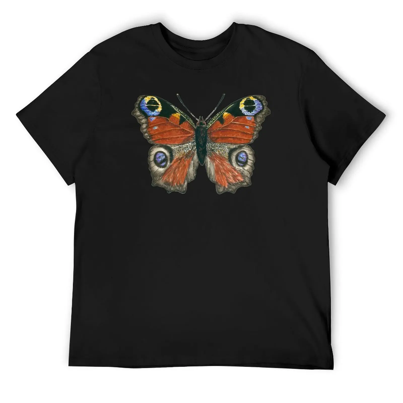 

Peacock butterfly T-Shirt blue lock anime t shirts plus size tops plus size clothes Men's cotton t-shirt
