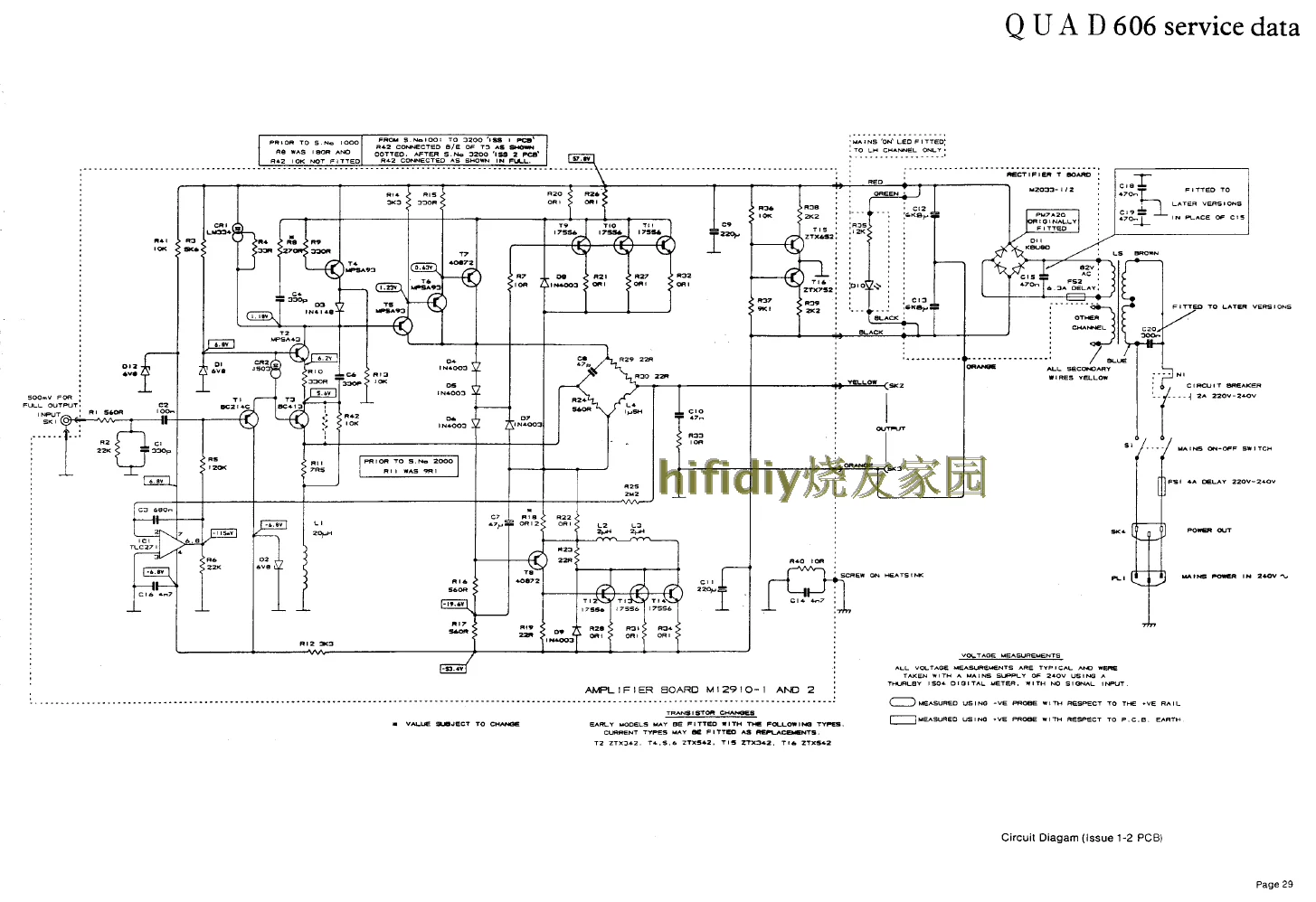 ขึ้นอยู่กับคลาสสิก QUAD606 DIY HiFi สเตอริโอเครื่องขยายเสียง PCB + แหล่งจ่ายไฟ PCB
