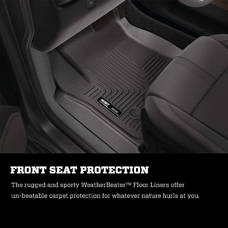 US Weatherbeater Floor Mats | Fits 2022-2024 Hyundai Santa Cruz | Front & 2nd Row, 3-pc Black - 95531