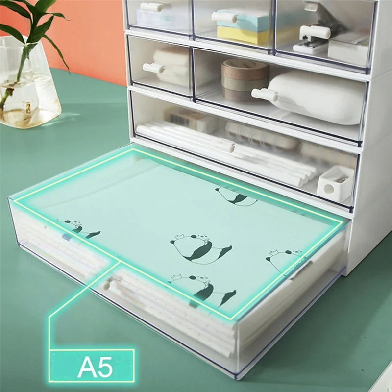 

AB39-Compartmentalised Drawer Style Storage Box, Cosmetic Storage, Desktop Storage Box, Multi-Layer Stackable Storage Box